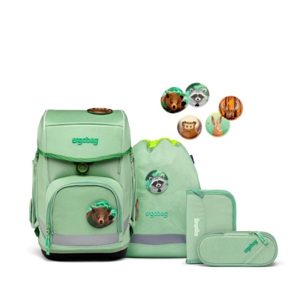 Ergobag Cubo WaldBärwohner Eco Hero Edition Schulranzen Set 5tlg.